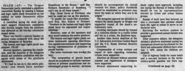 Clipping from Corvallis Gazette-Times